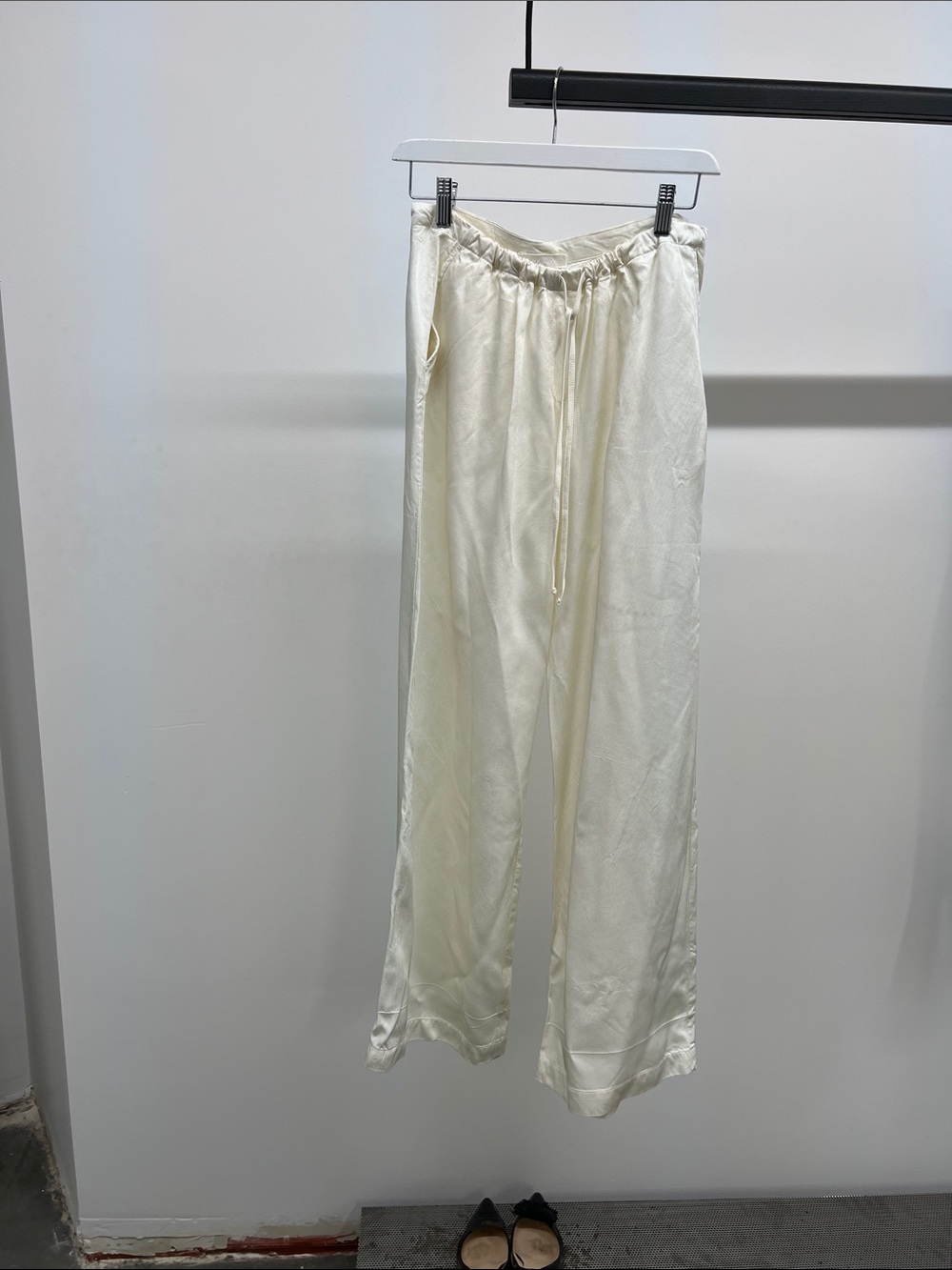 Women's Drawstring Trousers in Cream